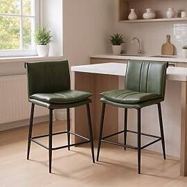 chairus 2er Set Barhocker PU Leder Gepolsterte