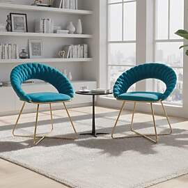 chairus 2er Set Loungesessel Wohnzimmer Samt