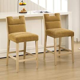 chairus Barhocker 2er Set Barstuhl Chenille Küche 