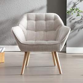 chairus Gepolsterter Armlehnensessel Leinen