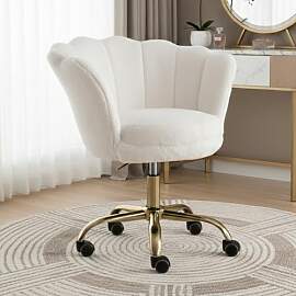 chairus Homeoffice Stuhl, Drehstuhl aus Kunstfell