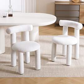 chairus Küchenstühle 2er Set Kunstfell