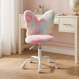 chairus Kunstfell Kinder Schreibtischstuhl für