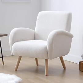 chairus Kunstfell Loungesessel Ohrensessel für