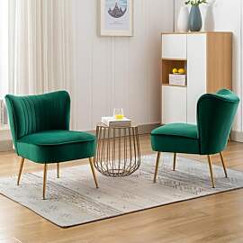 chairus Sessel Wohnzimmer 2 er Set aus Samt,