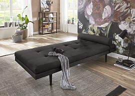 Chaiselongue "Bergen", schwarz, B:85cm