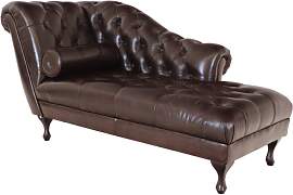 Chaiselongue Chesterfield Delano aus echtem