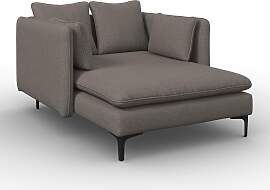 Chaiselongue Sandy Grau Chenille