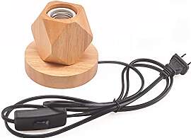 Chao Zan Holz- Tischleuchte,LED Tischlampe Vintage 