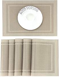 CHAOCHI Platzset Beige Abwischbar Tischset