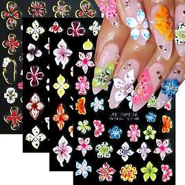 CharmeFleur 5d Sticker Nägel Blumen Nagelstickers 