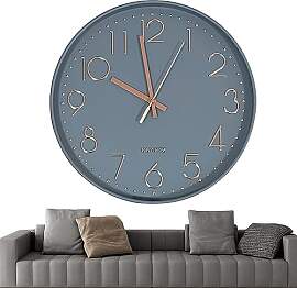 Chedin 30cm Rund Wanduhr Ohne Tickgeräusche -