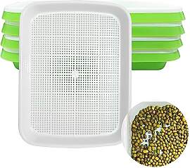 Chedin 4 Stück Seed Sprouter Tray Keimschale,