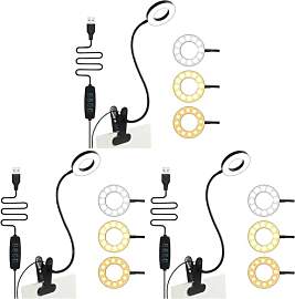 Cheerhom Kolamom Leselampe mit Klemme, 3 Lichtmodi 