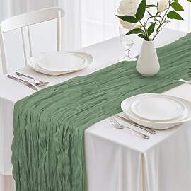 Cheesecloth Tischläufer, Boho-Gaze-Tischläufer
