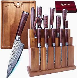 ChefHoablorn Profi Messerblock Messer Set, Profi