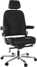 Chefsessel Hours F Schwarz ca. 70x123-133x63cm