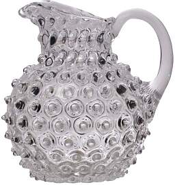 Chehoma Karaffe aus grauem Glas, facettiertes