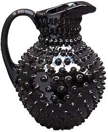 Chehoma Karaffe aus schwarzem Glas, H23 - Chehoma, 
