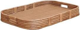 Chehoma Tablett aus Rattan beige, rechteckig,