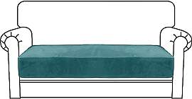 CHELZEN Samt Sofa Sitzkissenbezug, Hochelastischer 