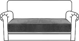 CHELZEN Samt Sofa Sitzkissenbezug, Hochelastischer 