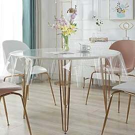 chenyu Tischdecke Transparent 120 cm Tischdecke