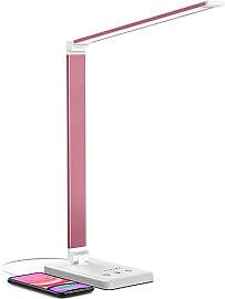 Chesbung Rosa Schreibtischlampe LED Dimmbare
