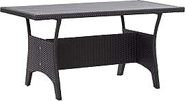 ChicAbode Gartentisch Schwarz 120x70x66 cm Poly