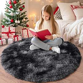 Chicnix Hochflor Teppich Rund 160 cm, Teppich