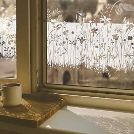 ChicSkin Fensterfolie Schmetterlinge und Wiesen
