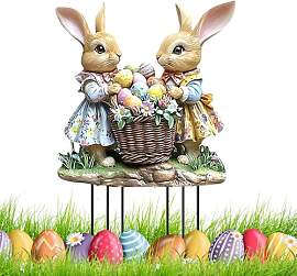 CHIHOLEN Osterdeko Outdoor, Gartenstecker Ostern,