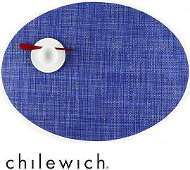 Chilewich Set Oval Mini Basketweave blueberry 2-er 
