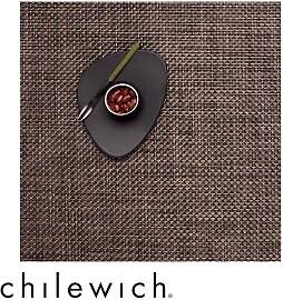 Chilewich Set Quadratisch Basketweave earth 2-er