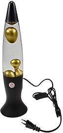 ChiliTec Lavalampe Magmaleuchte GOLDEN METALL
