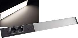 ChiliTec LED Unterbauleuchte 60cm 2 Steckdosen