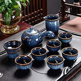 Chinesische Keramik Kung-Fu-Tee-Set, Erwachsene