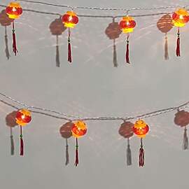 Chinesische Laternen-Lichterkette, Rote