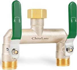 ChiuLau 2-Wege Wasserverteiler 3/4 Zoll, Garten