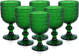 CHLJAR Christliches grün Vintage Weingläser Set, 