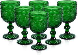 CHLJAR Christliches grün Vintage Weingläser Set, 