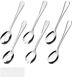CHSEROK 6 STK Salatlöffel Gabel-Set, Salatbesteck 