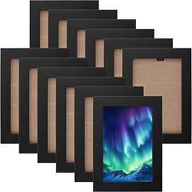 CHUEHKAK 12 Stück Bilderrahmen 10x15 cm, Schwarz