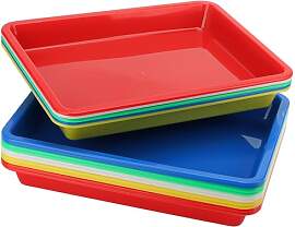 CHUIFAI 15 Stück Plastik Tablett Rechteckig