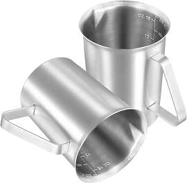 CHUIFAI 2 Stück 500 ml Messbecher Edelstahl,