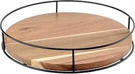 CHUIFAI 30cm Lazy Susan Holz Drehteller, Drehbares 
