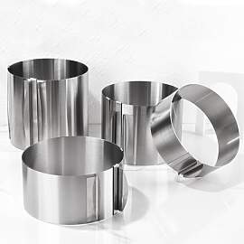 CHUIFAI 4 Stück Backring Verstellbar Rund, 15-30