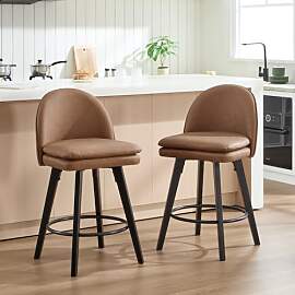 Chummaven Moderne Kunstleder Barhocker 2er Set,