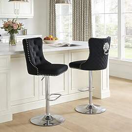 Chummaven Samt Barhocker 2er Set Barstuhl Moderne