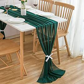 CHUQING Tischläufer Chiffon,70x300 cm,in
